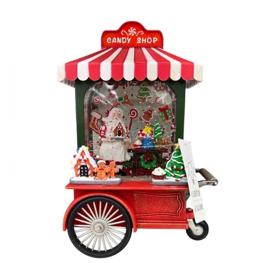 NEW Santa’s Candy Shop Light Up Snow Globe Christmas Holiday Decor 🎅🏻🎄